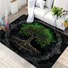 Bohemian Tree of Life Area Rug Dark Magic Boho Chic Mystical Art Round Living Room Floor Mat Decorative Boho Decor