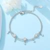 Orstarry S925 Silver Double Star Anklet Women Summer Chain Ankle Bracelet Party Jewelry Gift