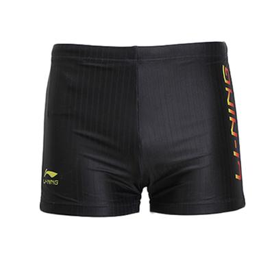 Li Ning Professioneel Vierkant Gesneden Zwemkleding Heren zwemkleding Zwart LSSL075