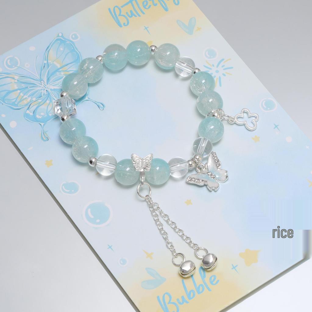 Mori Style Mermaid Crystal Bracelet - Sweet, Versatile Design for Women, Students, and Best Friends.