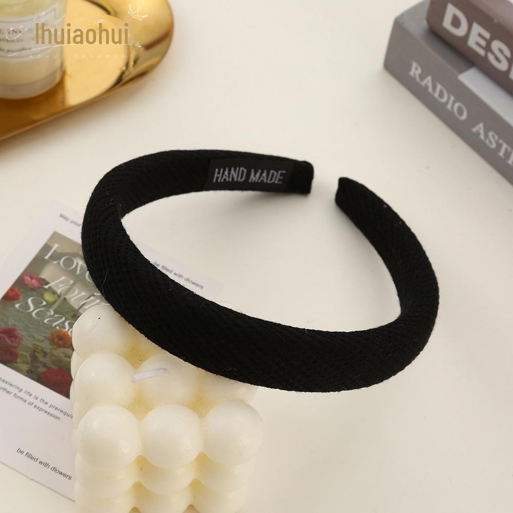 Korean Style Wide Brim Headband: Summer Solid Color Hair Accessory for Women
