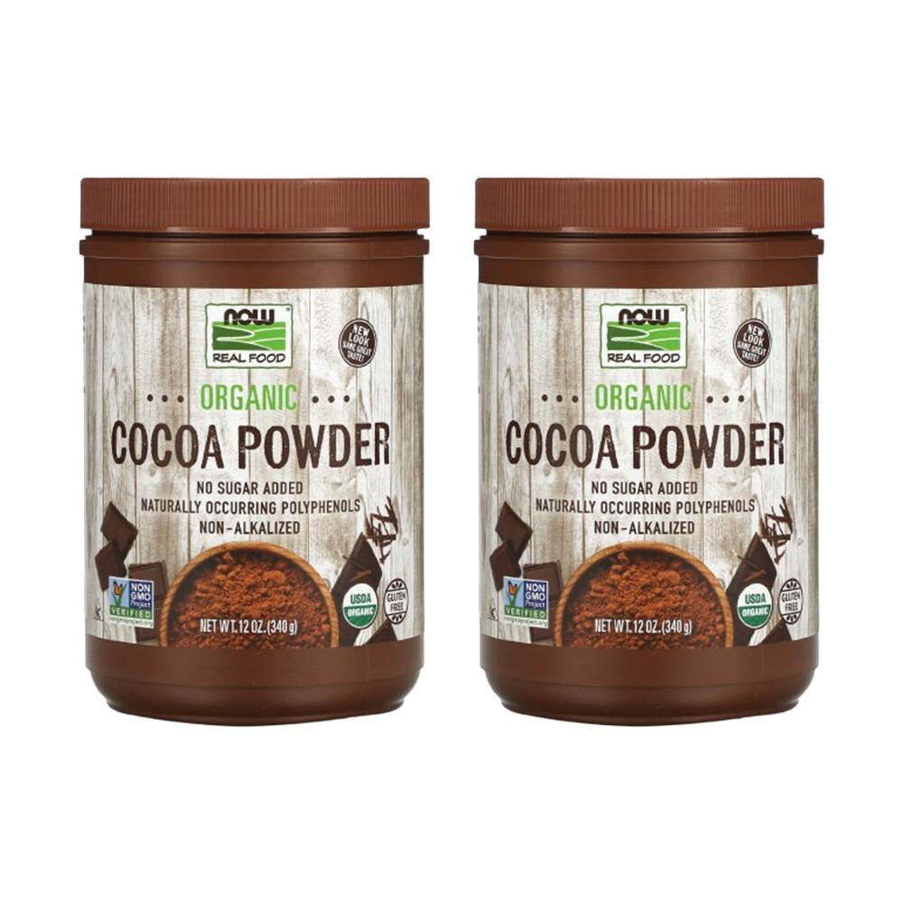 Now Foods Real Food Cocoa Lovers Cocoa Powder, 340g (12oz), 2 Pack 340g - 2 ea