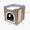 Cat Bed Cube Condo Dog Removable Cushion with Pet House for Multi Small