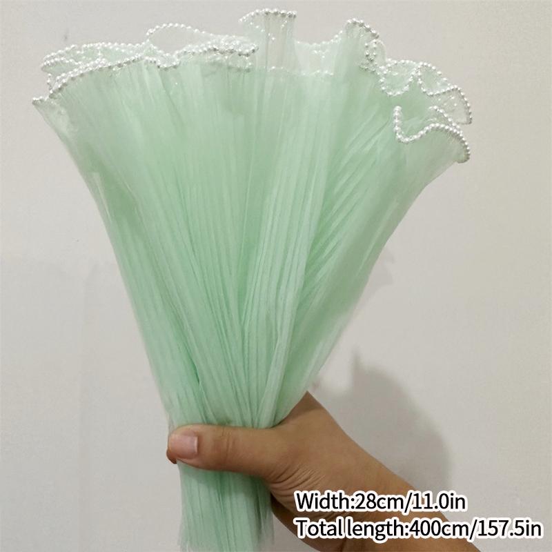 Corrugated Packaging for Bouquets with Pearls Mother's Valentine's Day Flowers Packaging Wave Edge Bouquet Gift Wedding Supplies