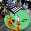 Scooby Round Area Rug,Carpet Rug for Living Room Bedroom Sofa Playroom Decor,Non-slip Floor Mat
