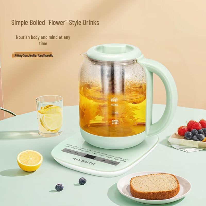 AI Youth 1.5L Multi-function Glass Health Kettle CN Plug (adapter Included)