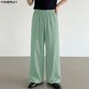 INCERUN Men's Casual Elastic Waist Wide-Leg Pants Loose Streetwear Baggy Long Trousers