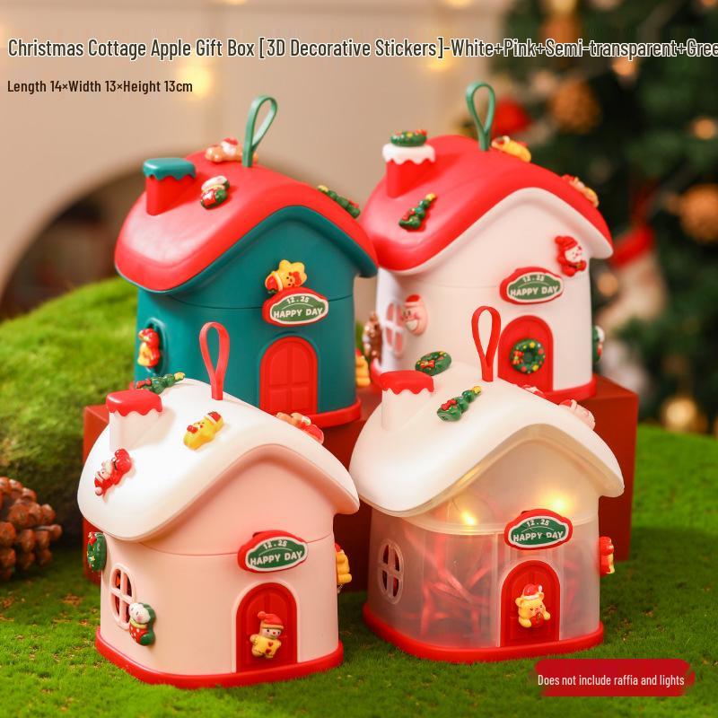 Christmas Eve Apple Gift Box - Creative Little House Candy Packaging for Kids