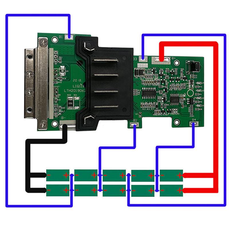 A96I-2X Li- Battery PCB Charging Protection Circuit Board For AEG RIDGID 18V 3.0Ah 9Ah LED Battery Indicator