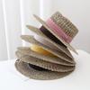Woven Straw Hat Beach Sun Hat Hollows Out Sunhat Stylish Wide Border Hat for Casual Outings