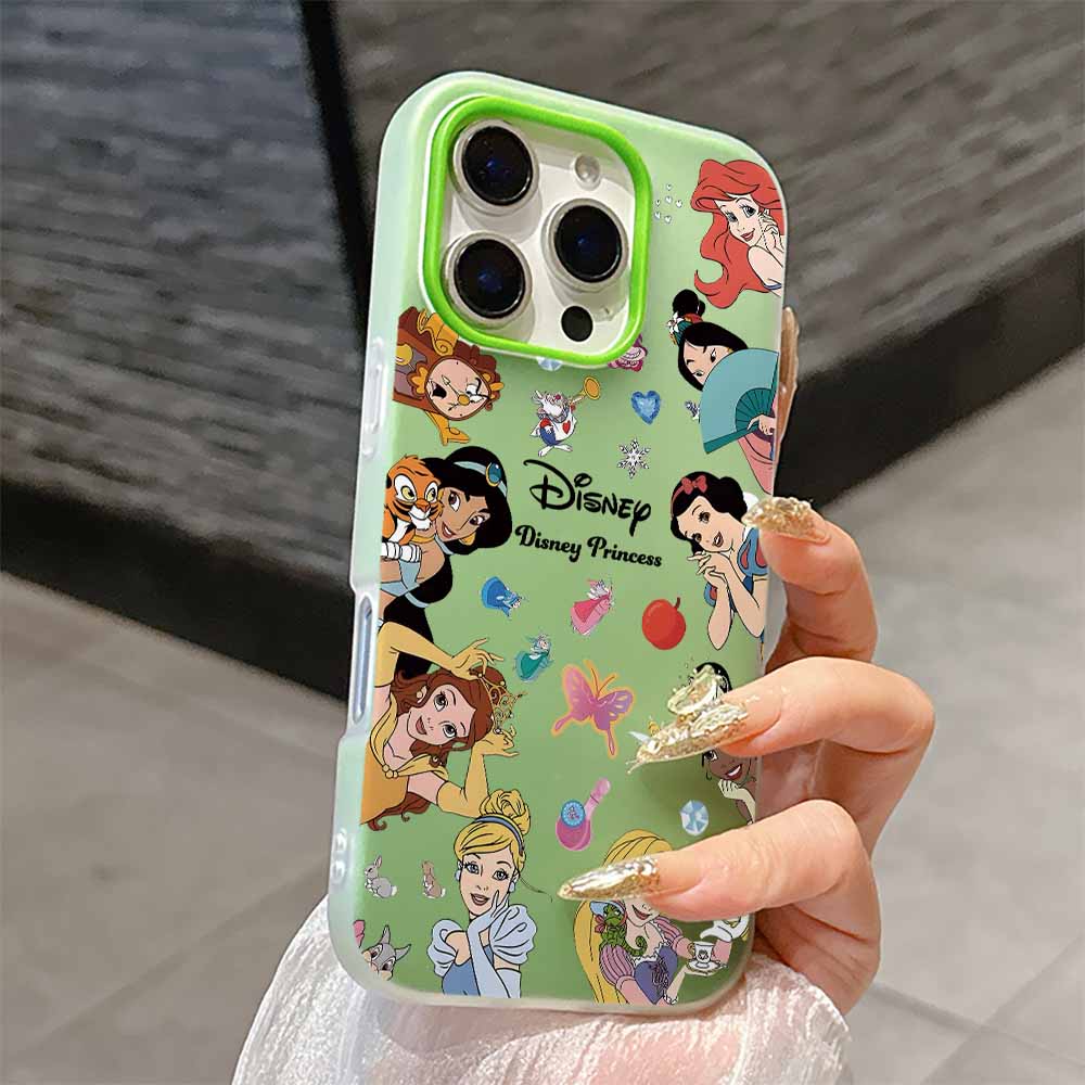 Disney Princess Fashion Phone Case For iPhone 17 AIR 16 15 14 13 12 11 Pro Max Plus Matte Skin Feel Shell Cover