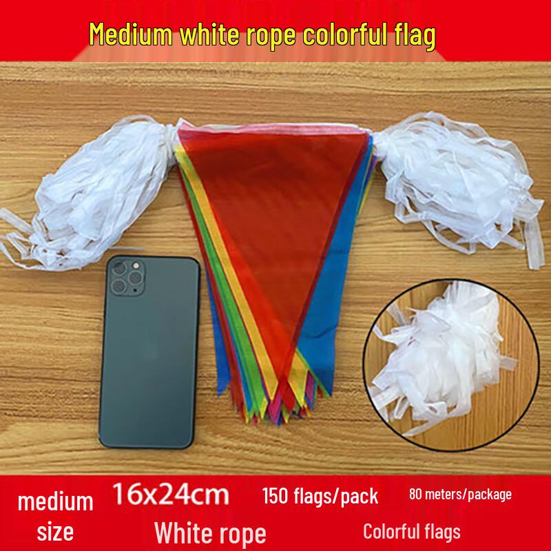 Colorful Triangular String Flags