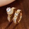 Modischer Mikro-Pavé-Zirkonring Unisex Einfach Vielseitig Partnerringe Für Tägliches Tragen Elegantes Schmuckstück Geschenk Für Ihn Und Sie