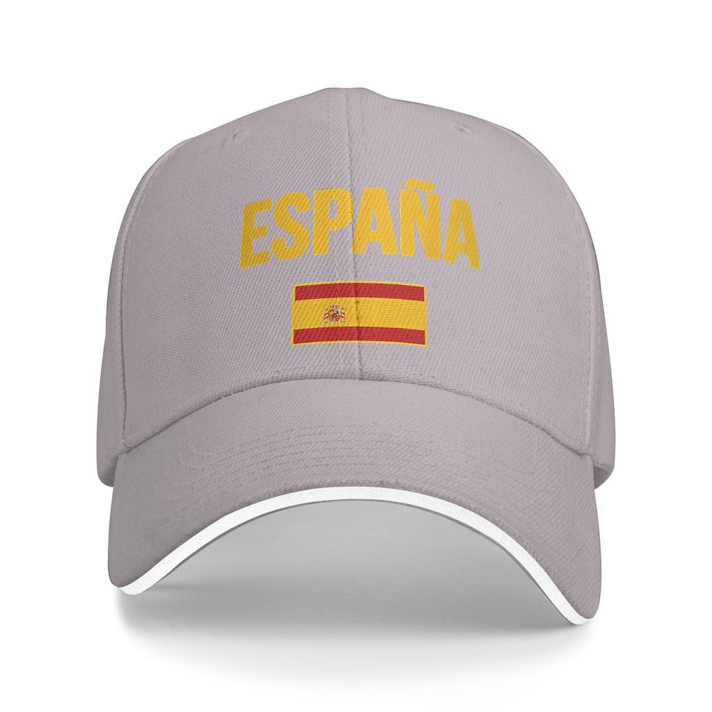 Spanish Flag Baseball Cap Y2k Funny Women Men Trucker Hat Sunscreen Custom DIY Outdoor Gym Baseball Caps Gift Idea