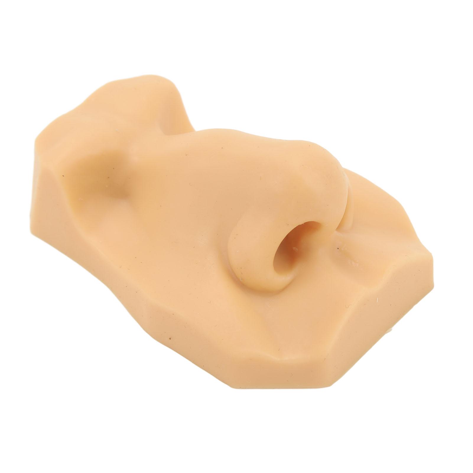 

3D силиконовая модель носа для демонстрации украшений для пирсинга, гибкая многоразовая модель для практики пирсинга носа