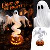 Halloween Garden Ornaments with Pumpkin Lights for Outdoor House Decor