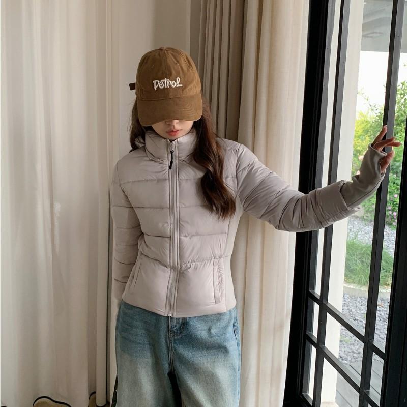 Womens Lightweight Short Puffer Jacket Hooded Slim Fit Warm Cotton Coat 2026 Winter Korean Style