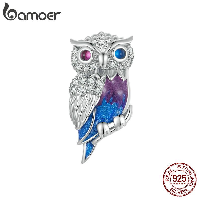 

BAMOER стерлингового серебра 925 пробы волшебные подвески-бабочки Солнце и Луна бусины подходят для женщин оригинальные браслеты DIY ювелирные изделия D