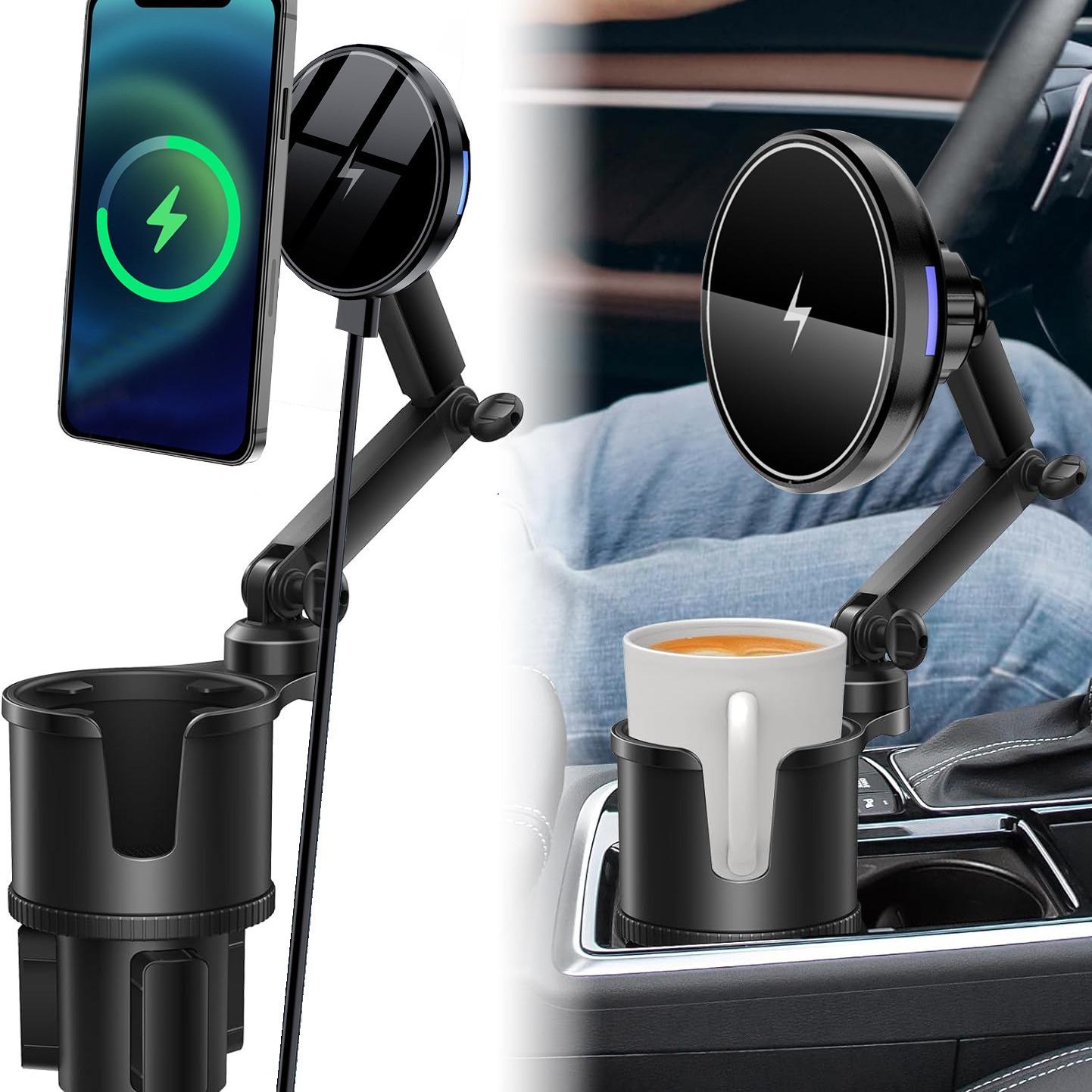Car phone holder, multifunctional car cup holder suction, mobile phone navigation holder, magnetic wireless charger