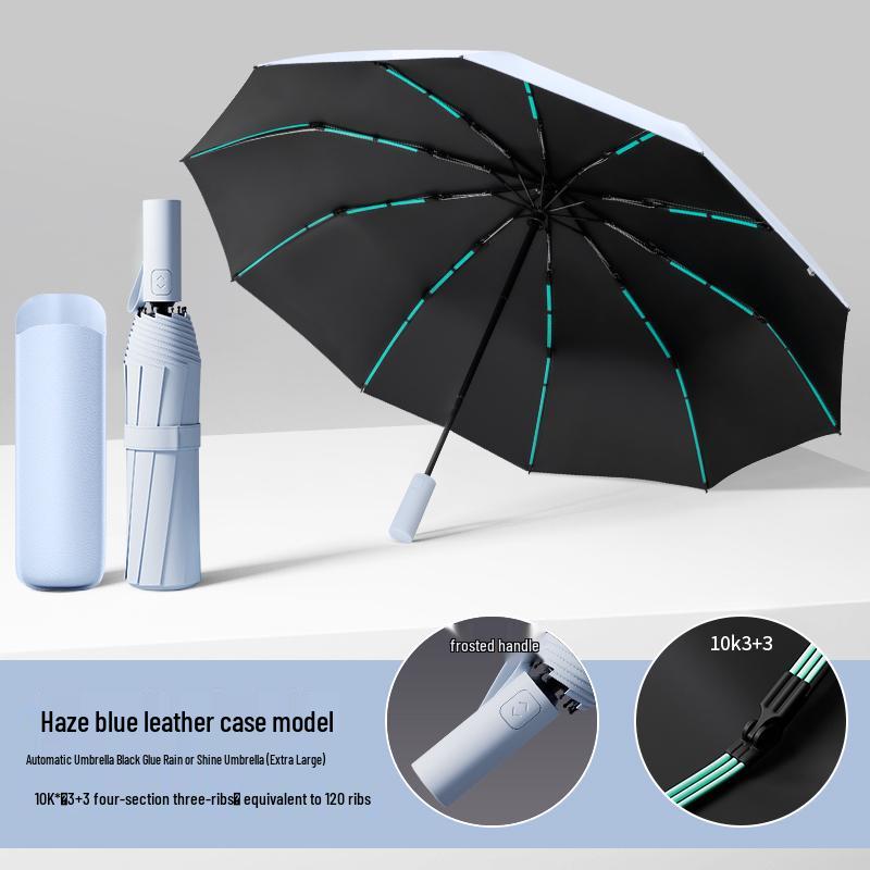 Large Automatic Folding Umbrella for Men & Women - Dual-Use Sun & Rain Protection with UV Sunshade