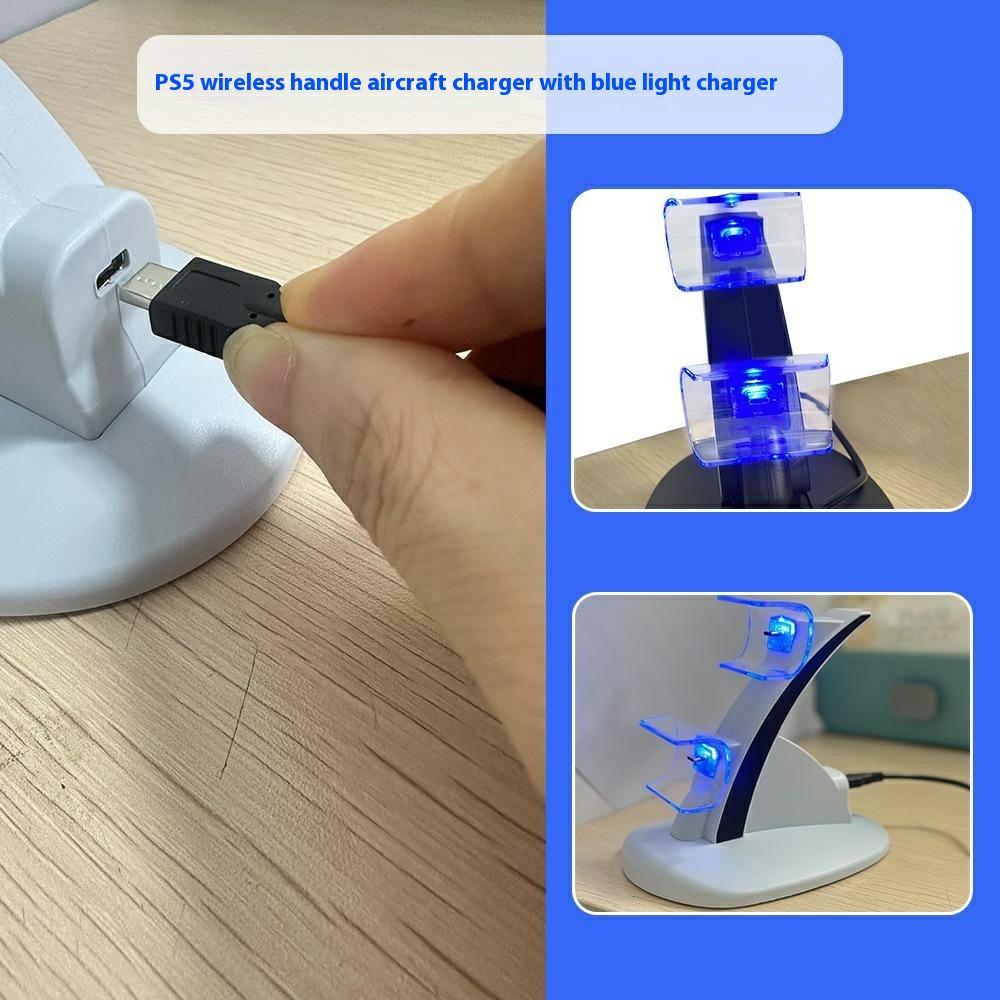 IPLAY HBP-253 For Sony PlayStation 5 Game Controller Holder Storage Stand Charging Dock with Type-C Port LED Indicator