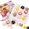 1pc Cute Rabbit Beads Brown Bear Beads  Apple Beads DIY Key Chain Backpack Chain Accessories