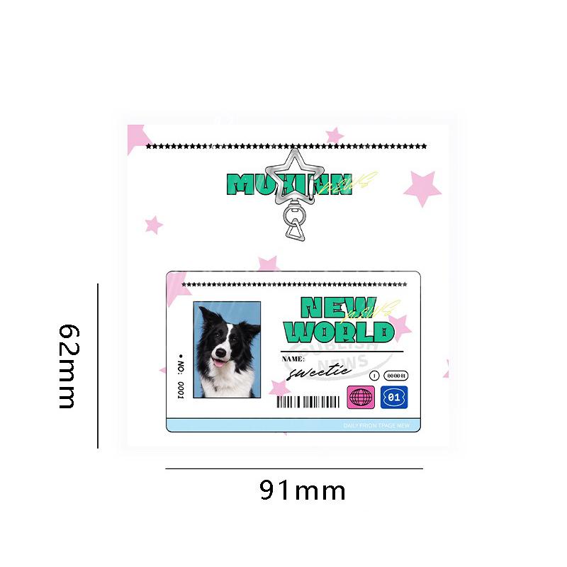 Transparent ID Acrylic Card Holder 1 inch Photo Cover Pendant Keychain Mini Star Photocard Frame Protective Sleeve Decoration