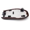 ONGMEIL Vintage Retro Cafe Racer Seat for and Kawasaki Yamaha Suzuki and Kawazaki KZ Yamaha, Suzuki, CL, SR, XJ, GS, (Stripe, Brown)