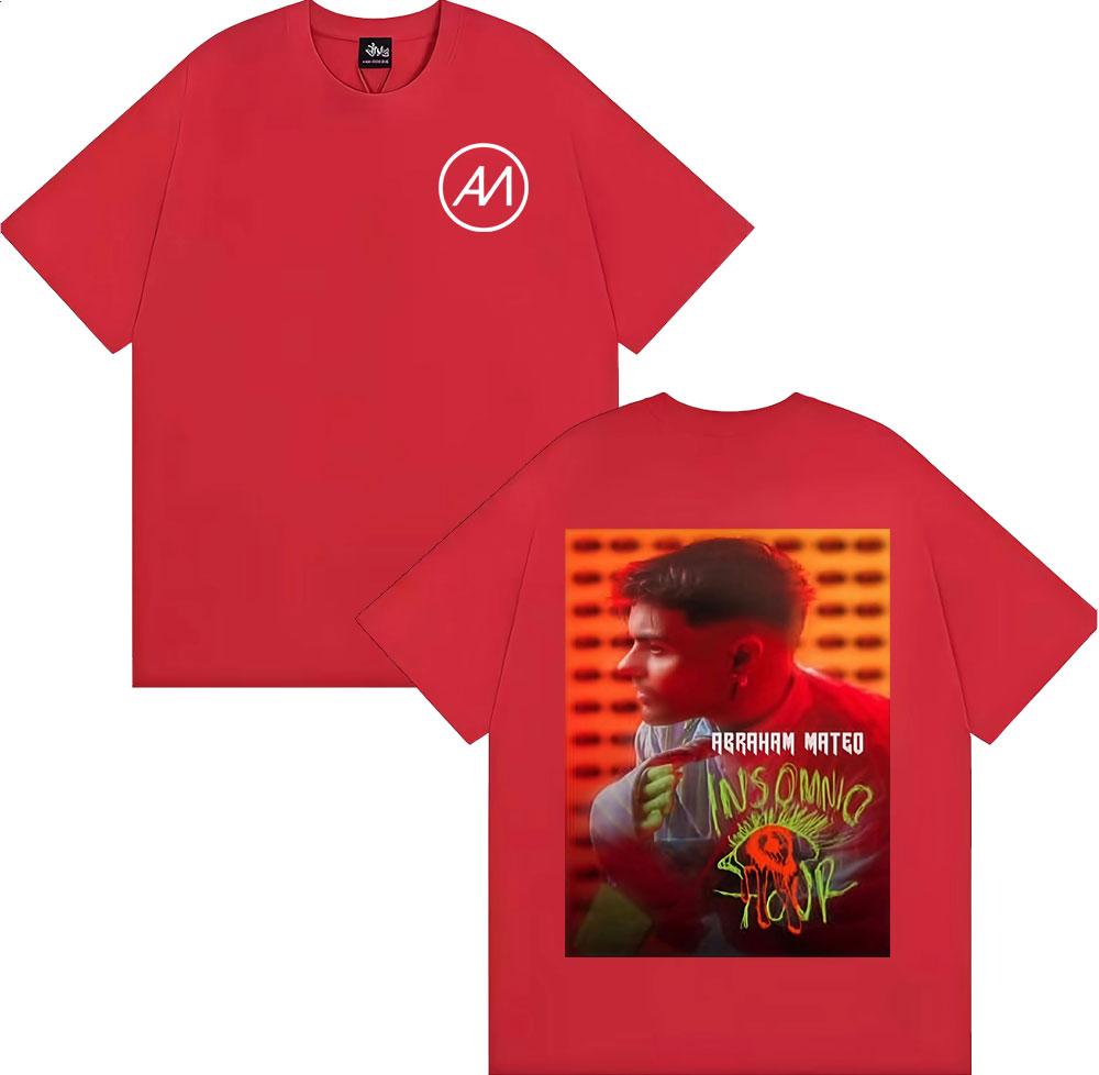 Singer Abraham Mateo Insomnio Album 2025 Graphic Tshirts Unisexs Clothing Harajuku Gothic Tshirt Casual Cotton Oversized T Shirt S