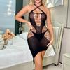 Sex Underwear New Sexy Jacquard One-piece Hip Skirt Mesh Garment Suspenders Hollow Stockings