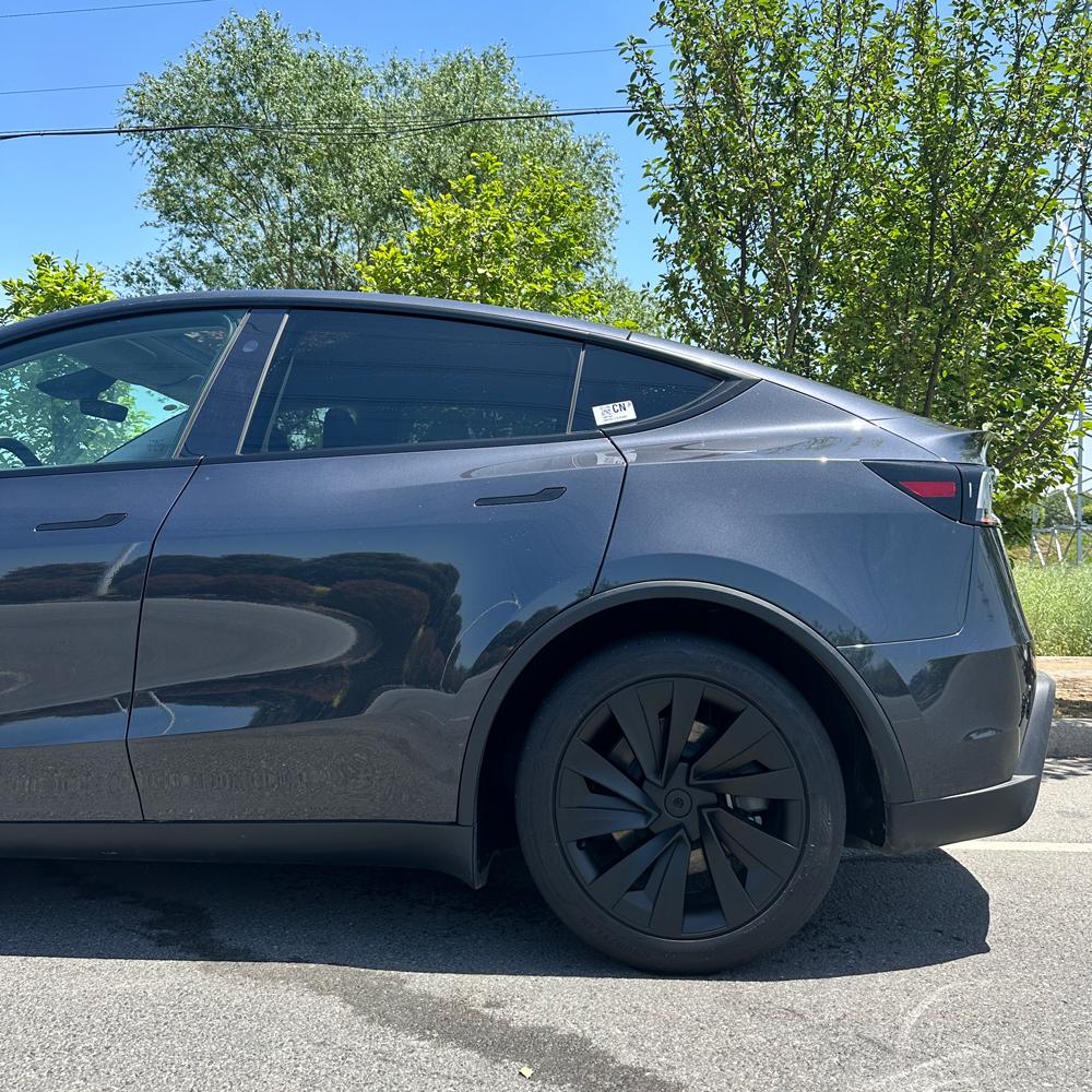Para Tesla Model Y Juniper 4 Peças Calota de Roda 19 Polegadas Calota de Cubo Substituição Performance Calota de Roda Crossflow 2025 Acessório de Calota Completa