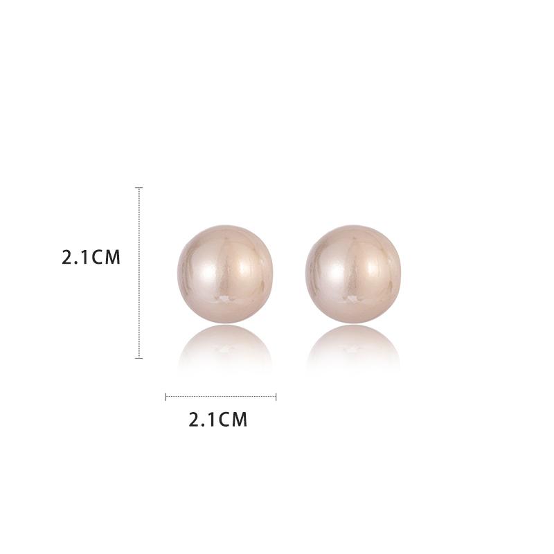 Women's Minimalist Gap Imitation Pearl Stud Earrings Fashion Commuter Jewelry Versatile Party Accessory 2026 Design For Gilrs