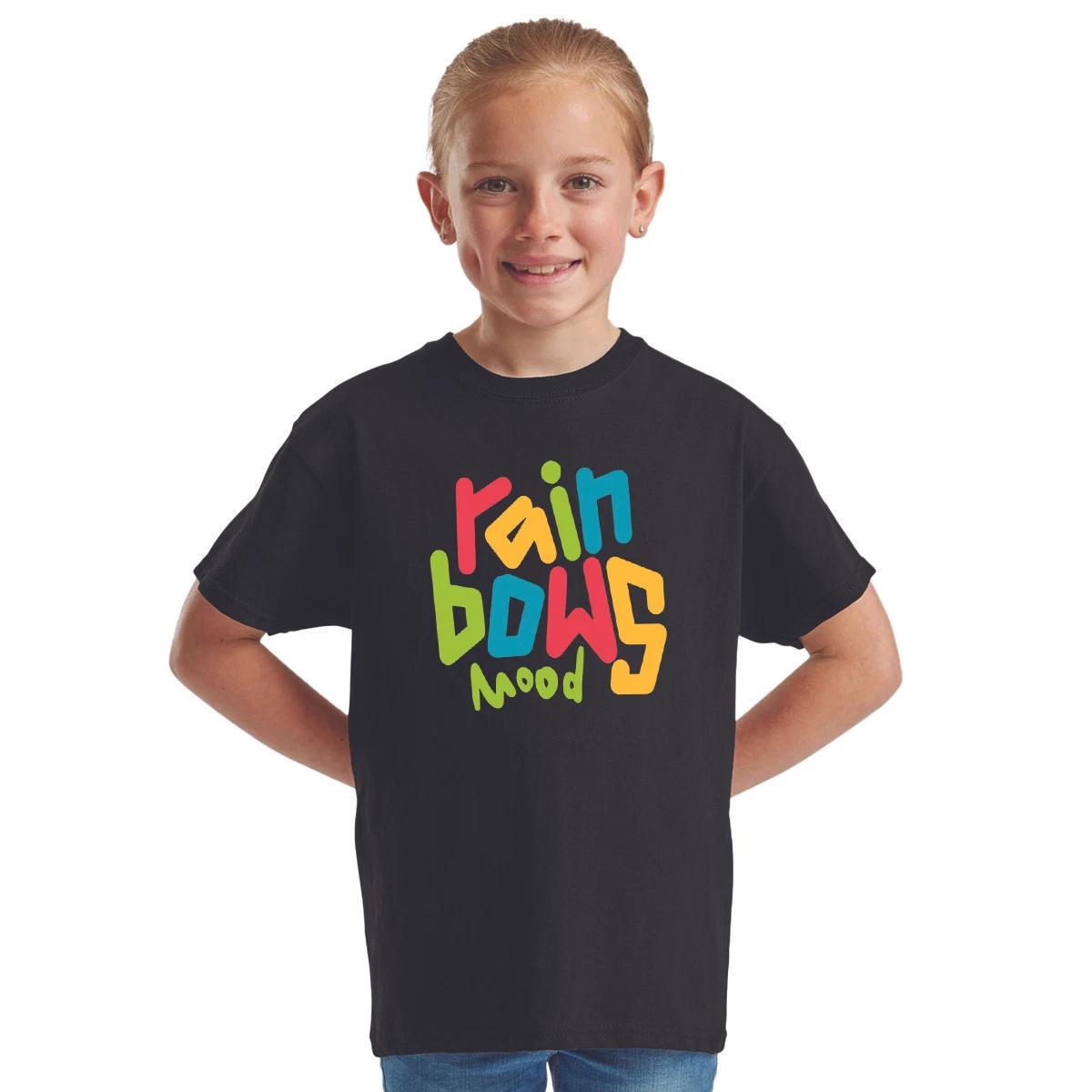Rainbows Mood Boys Girls Kids T-Shirt Colorful Text Birthday Gift For Kids 110