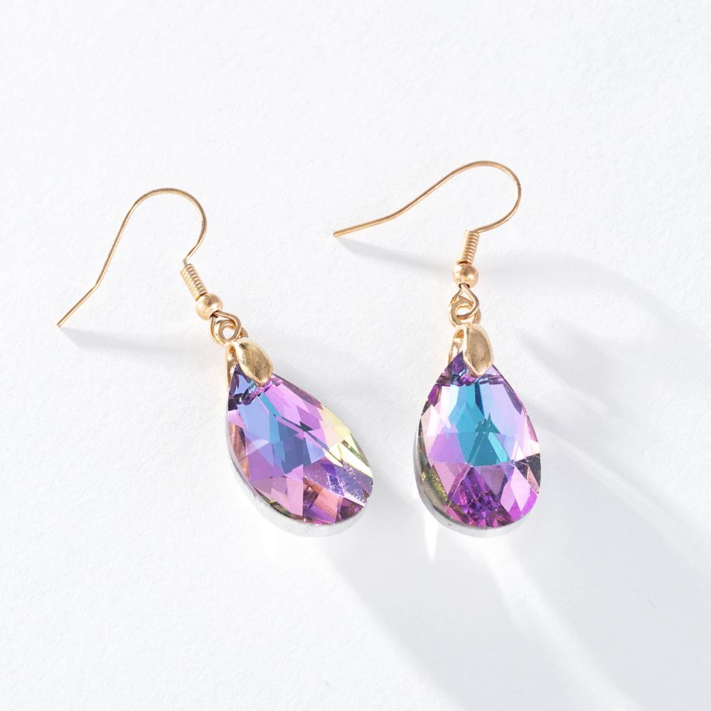 Pinkdudu Fashion 6 Color Rhinestone Water Drop Earrings Romantic Elegant Geometric Earring for Women Jewelry Gifts PD1407