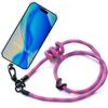Case with Lanyard - BOOLING - for iPhone 17 Pro Max - Shockproof Anti-Scratch - Detachable Pink Shoulder Strap
