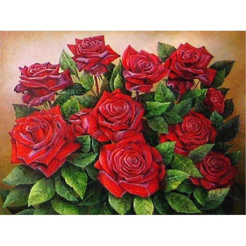 DIY Diamond Painting Flower Diamond Art Diamond Embroidery Full Round Drill Home Decor Gift