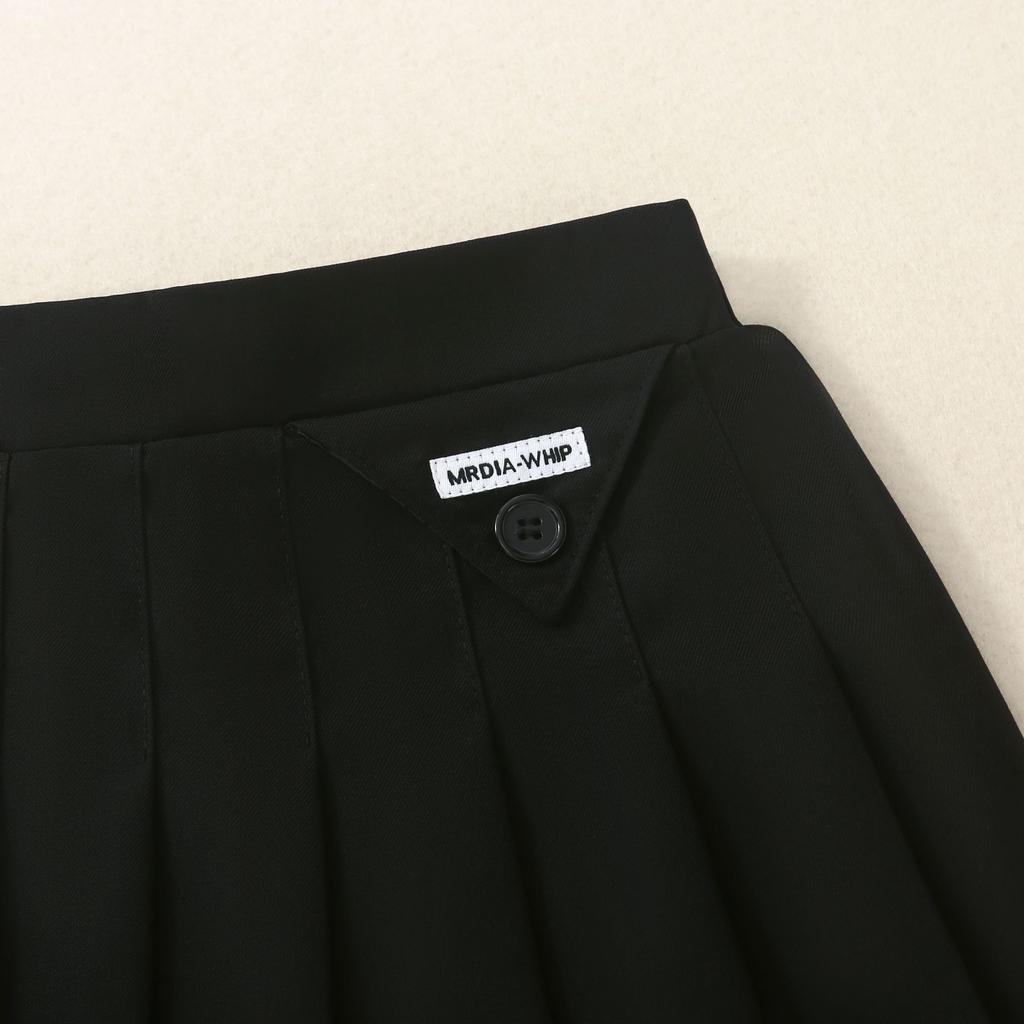 Girls' Skirt Pleated Skirt 2024 Spring and Autumn New Style Medium and Large Children's Solid Color Skirt Children's Versatile Jk Skirt Autumn