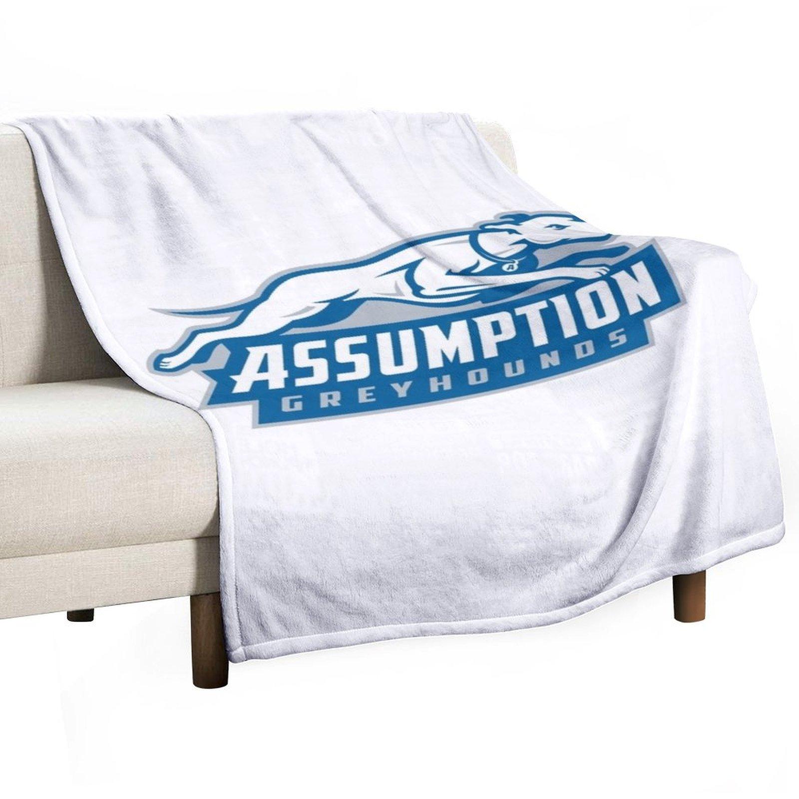 Assumption University logo Throw Blanket Moving Plush Warm Furry Blankets 30x40in