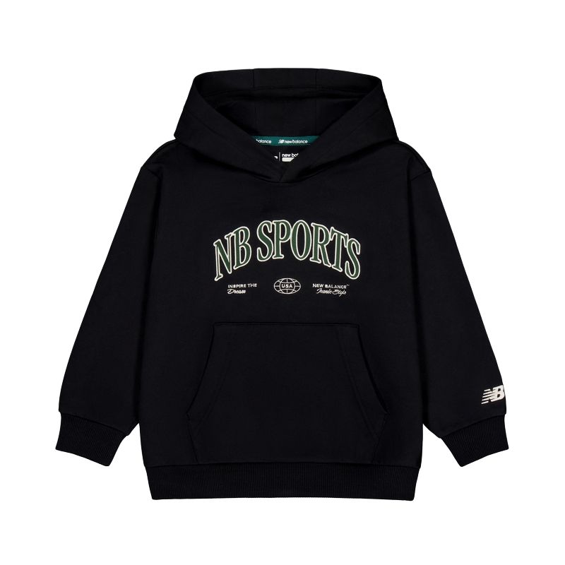 New Balance Kids Sweatshirts Hooded Moderate 7CF1E153-BK 120