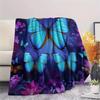 1PC 3D Butterfly Print Flannel Blanket, High Quality All Seasons, Home Decor, Warmth and Comfort, Perfect for Christmas Gifts
