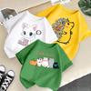 2-13Y Children T-shirt Cat Printed Kids Clothes 100% Cotton T-shirt Tops Tee Boys Girls Baby Tee