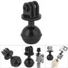 Metal 360 degrees  Rotating Ball Head Holder Mount Photography Lamp Arm Base Adapter (Black)
