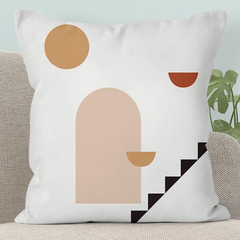 Modern Abstract Character Pillow - Removable, Washable Cushion for Sofa or Bed