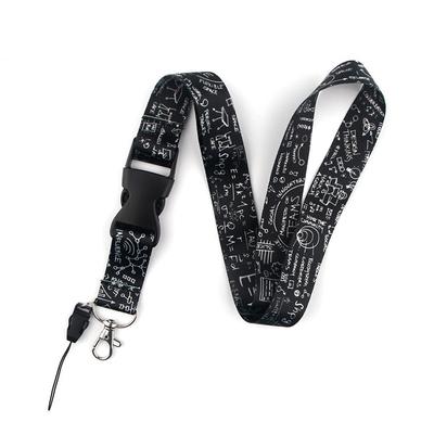 Space Astronomy Science Thermal Transfer Printed Polyester ID Card Holder Breakaway Safety Buckle Neck Strap Phone String Key