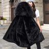 Women's Winter Thickening And Velvet Keeping Warm Casual Coat With Hat