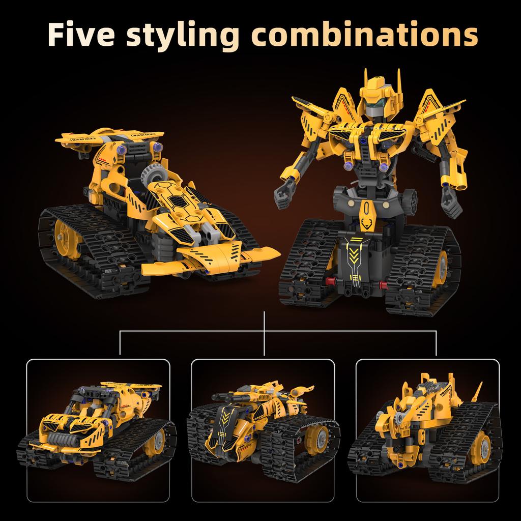 373Pcs Programmable Electric Remote Control 5-In-1 Robot Building Blocks Toy, Creative Home Toy Ornament, Boy'S Birthday Gift