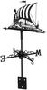 DOITOOL Sailboat Weather Vane Iron Wind Direction Indicator, Weather Resistant Decorative for Garden Yard