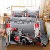 F1 Racing Car Duvet Cover Sets 2 PCS Quilt Cover Bedding Bed Covers with Pillowcases with Zipper Breathable Stylish Comforter