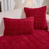 Plush Solid Color Sofa Cover All-Season Use Machine Washable Soft Pet-Friendly Non-Slip Wear-Resistant Seat Cushion