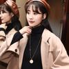 Korean Style Autumn/Winter Double Circle C Necklace - Double-Sided Versatile Sweater Chain Accessory
